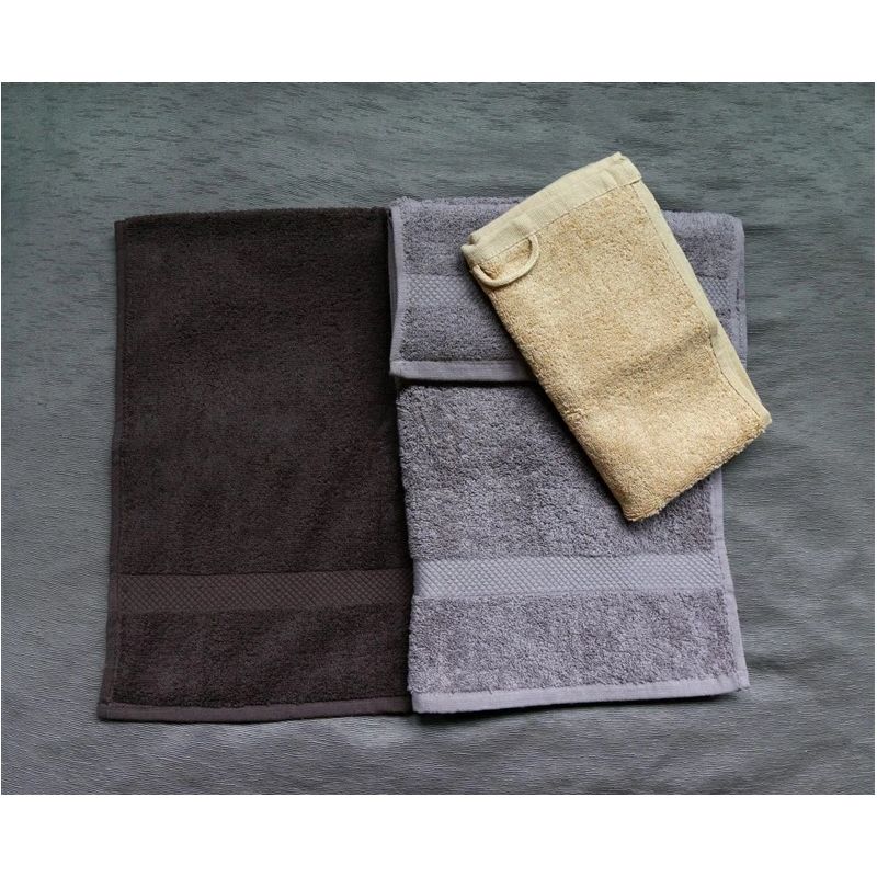 Dvielis terry gaiši brūns 50x80