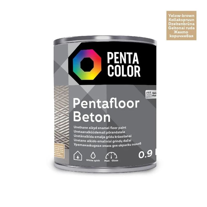 Floor Paint Pentafloor Beton, yellowish brown, 0.9l
