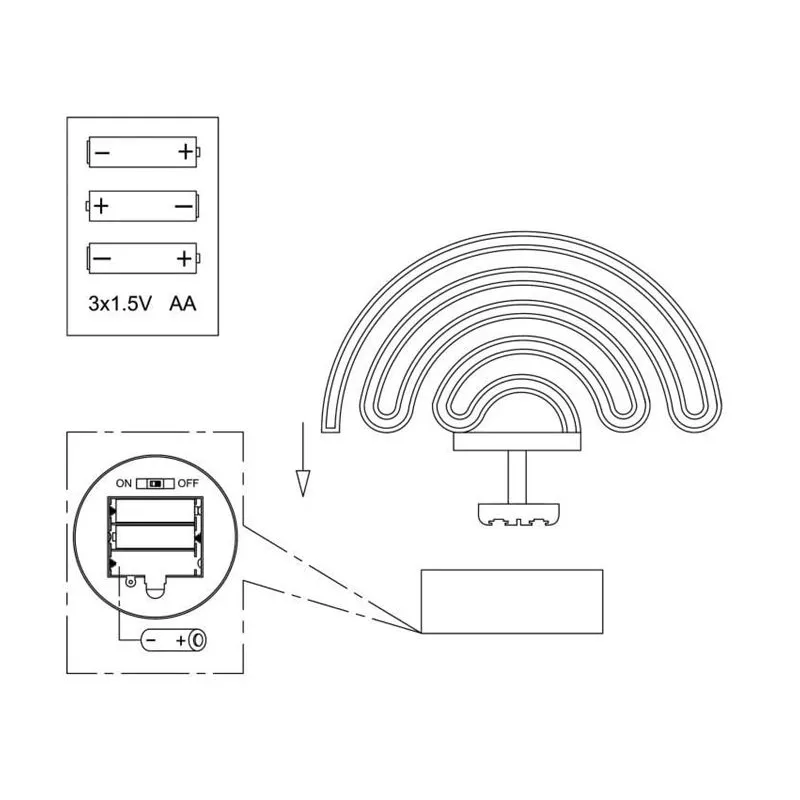 Galda stāvlampas Okko Neo 19531-Rainbow, LED, 1W