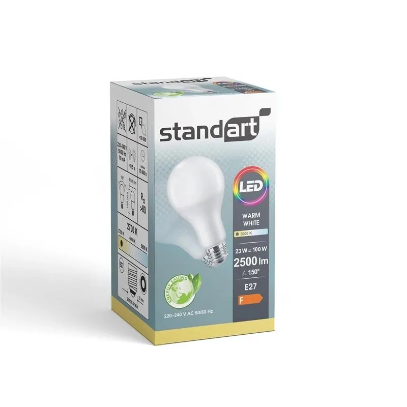 Spuldze Standart Integrētā LED spuldze, A80, 3000 °K, E27, 23 W, 2500 lm