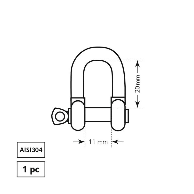 Cilpa sitprināšanas m6 aisi304 1dd