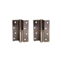 Durvju eņģe 100×75×2.5 mm antīkā misiņa, 2 gab., labajām durvīm