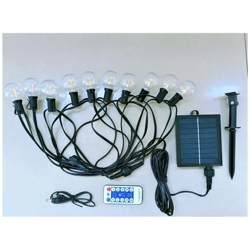 Spuldzīšu virtene ar saules bateriju Domoletti, IP44, melna krās.