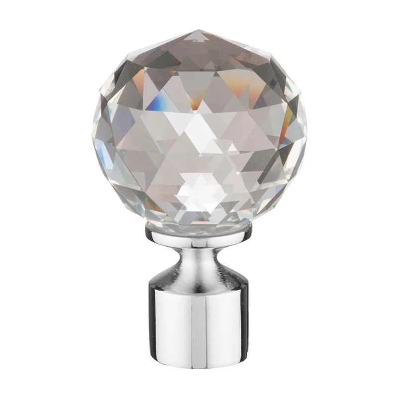 Karnizo antgalis Domoletti Crystal, DIA 19 mm, chromo sp.