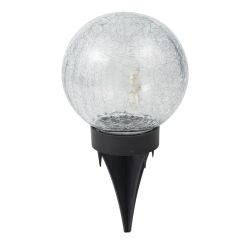Solar crackle glass orb light15cm 100969