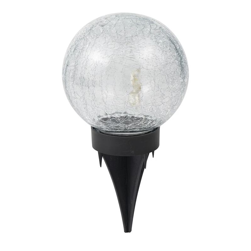 Iedurams gaismeklis ar saules bateriju Domoletti Cracle, 1.2W, IP44, melna krās.-caurspīdīga krās.