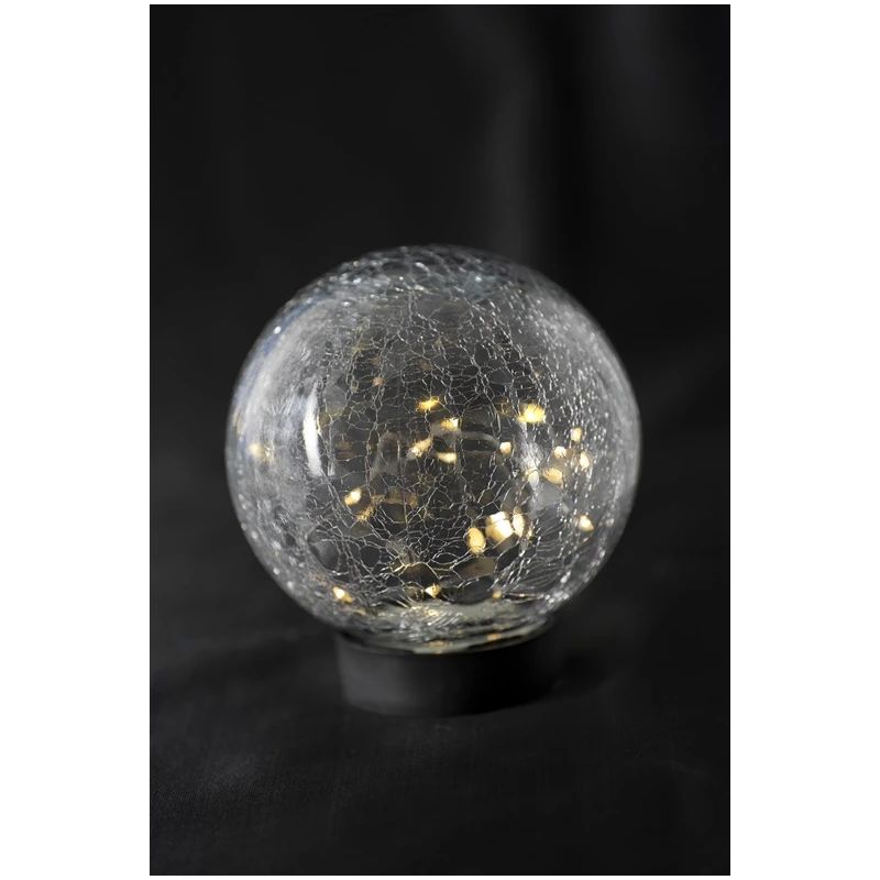 Iedurams gaismeklis ar saules bateriju Domoletti Cracle, 1.2W, IP44, melna krās.-caurspīdīga krās.