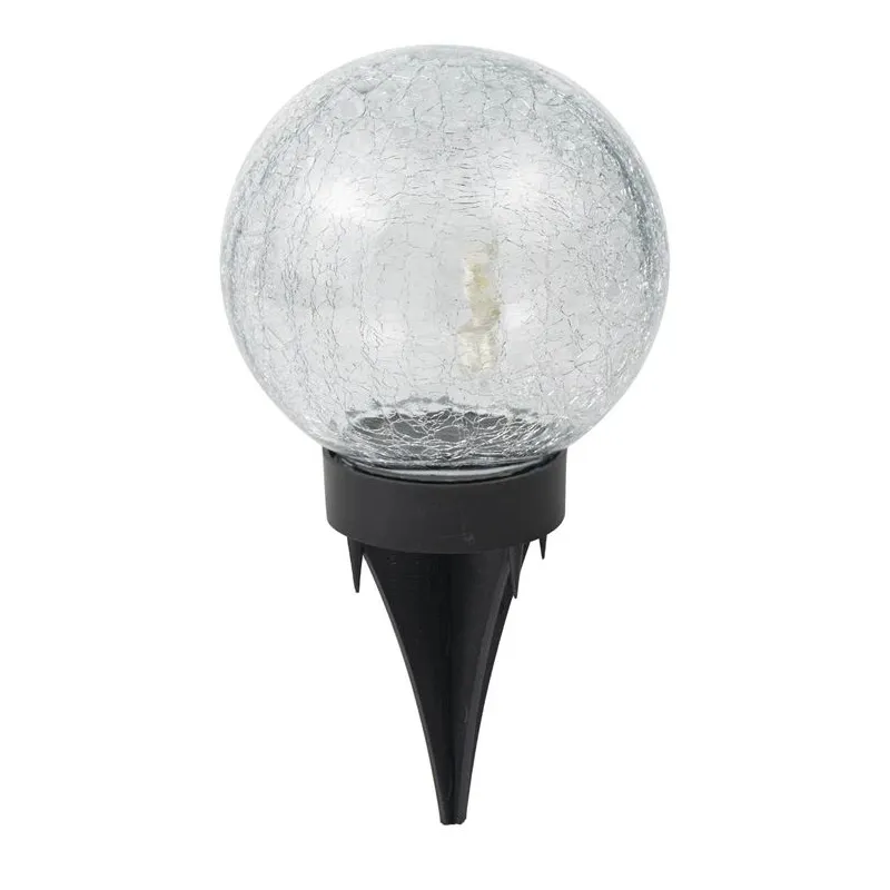 Solar crackle glass orb light15cm 100969