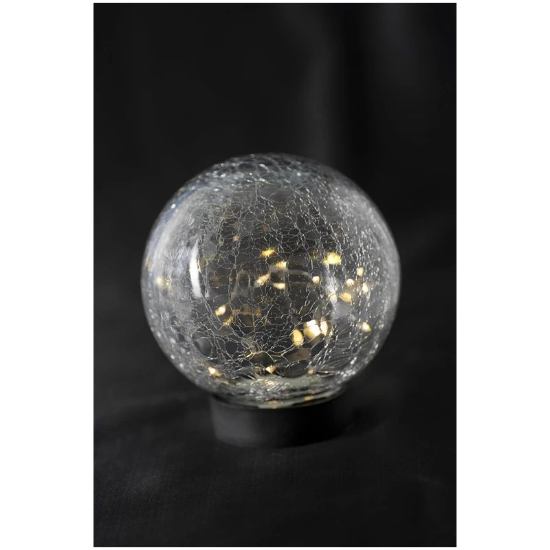 Iedurams gaismeklis ar saules bateriju Domoletti Cracle, 1.2W, IP44, melna krās.-caurspīdīga krās.