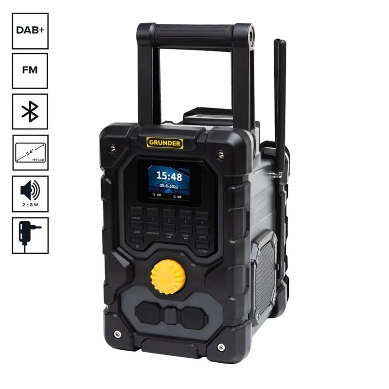 Akumulatora radio GRUNDER DE-1005, 18 V