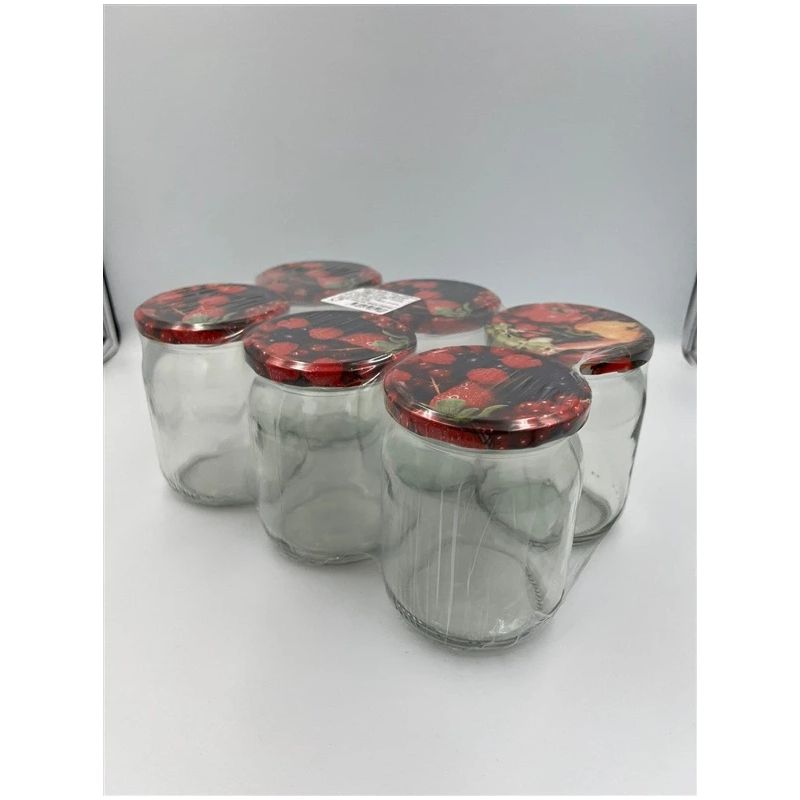 Burku komplekts ar vākiem. 540 ml. 6 gab.