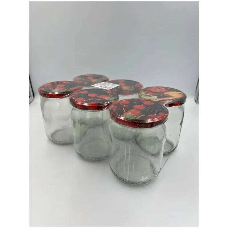 Burku komplekts ar vākiem. 540 ml. 6 gab.