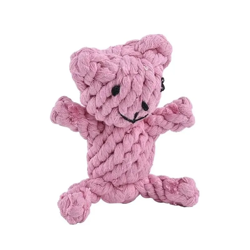 Rotaļlieta sunim, virves mantiņa Höppy MS002, 13 cm, rozā krās.