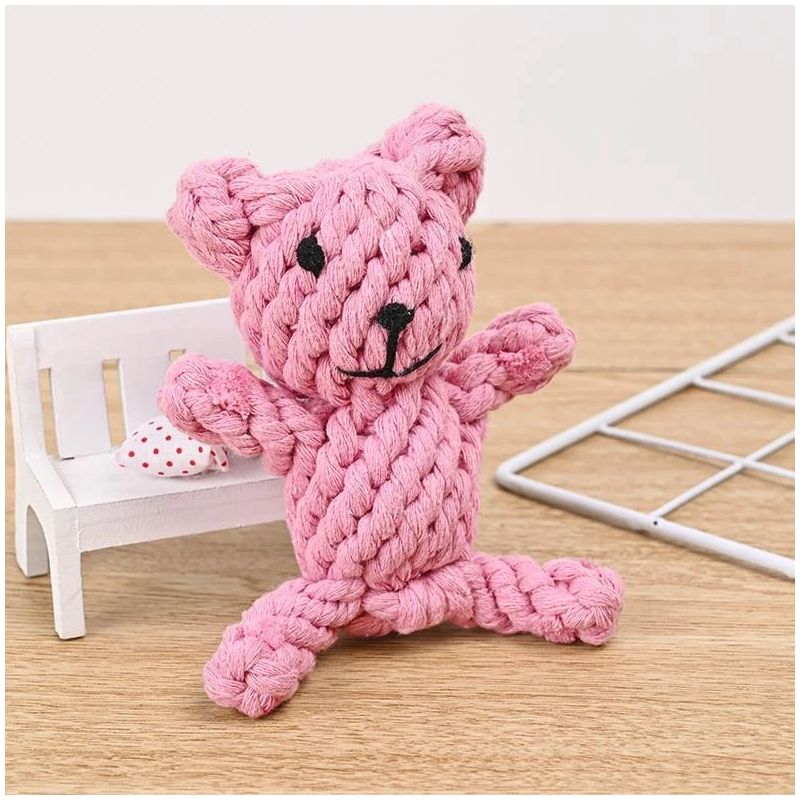 Rotaļlieta suņu lācis virv.ms002 13x11cm