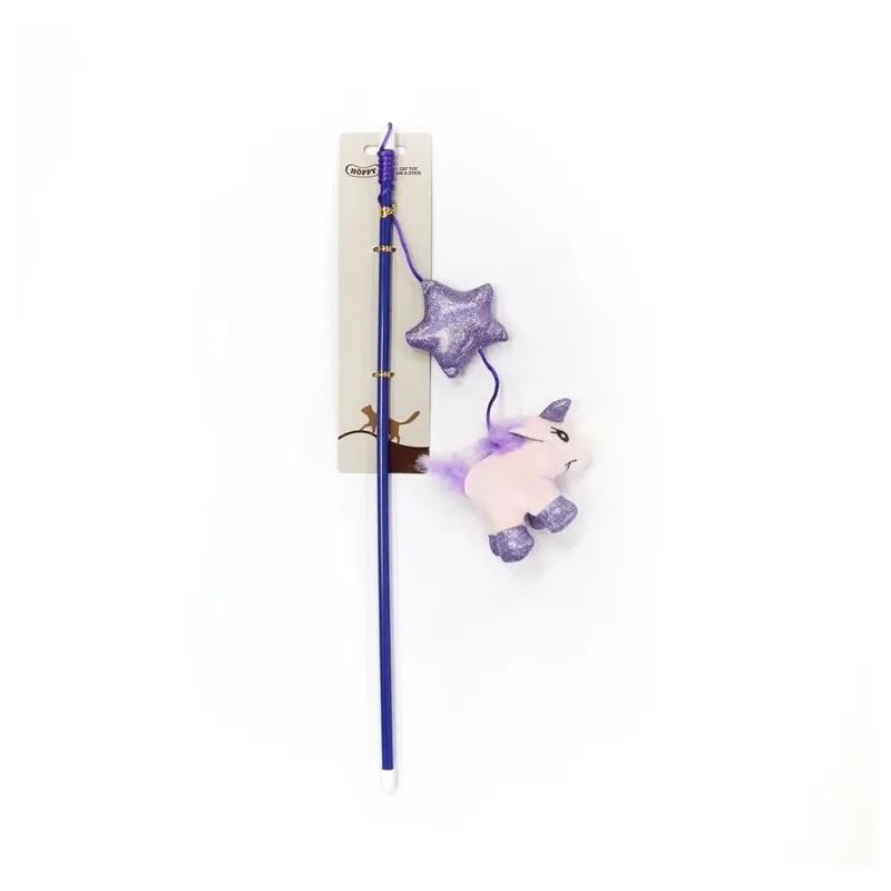 Rotaļlieta uz kociņa kaķiem Höppy, daudzkrāsaina, 47 cm