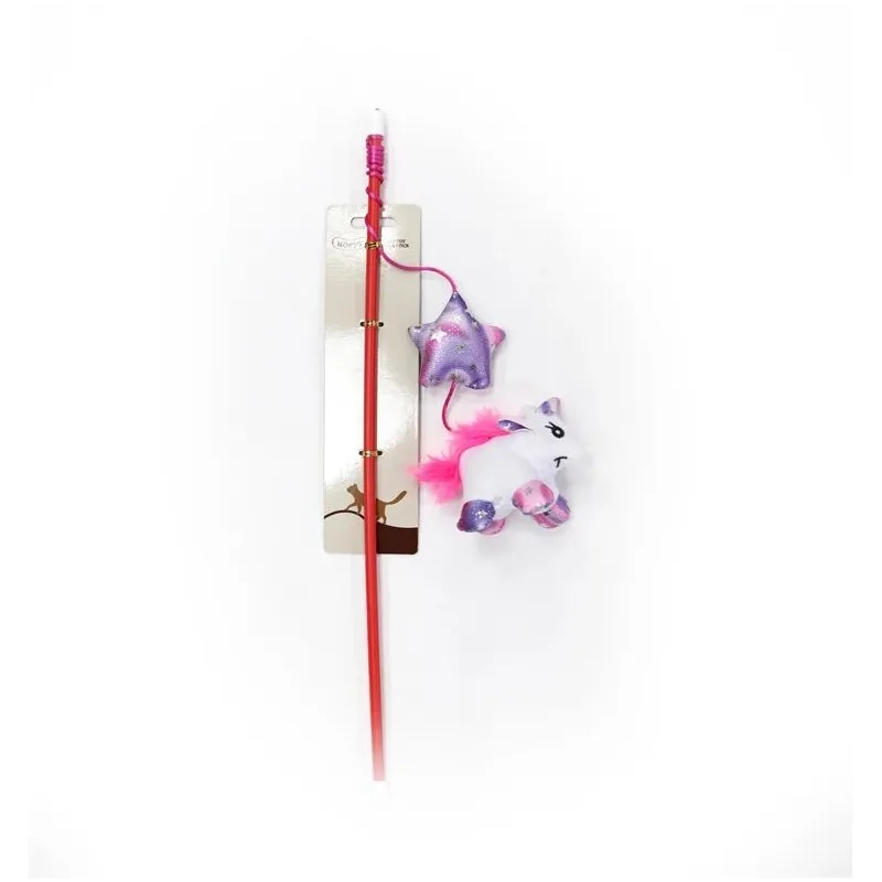 Rotaļlieta uz kociņa kaķiem Höppy, daudzkrāsaina, 47 cm