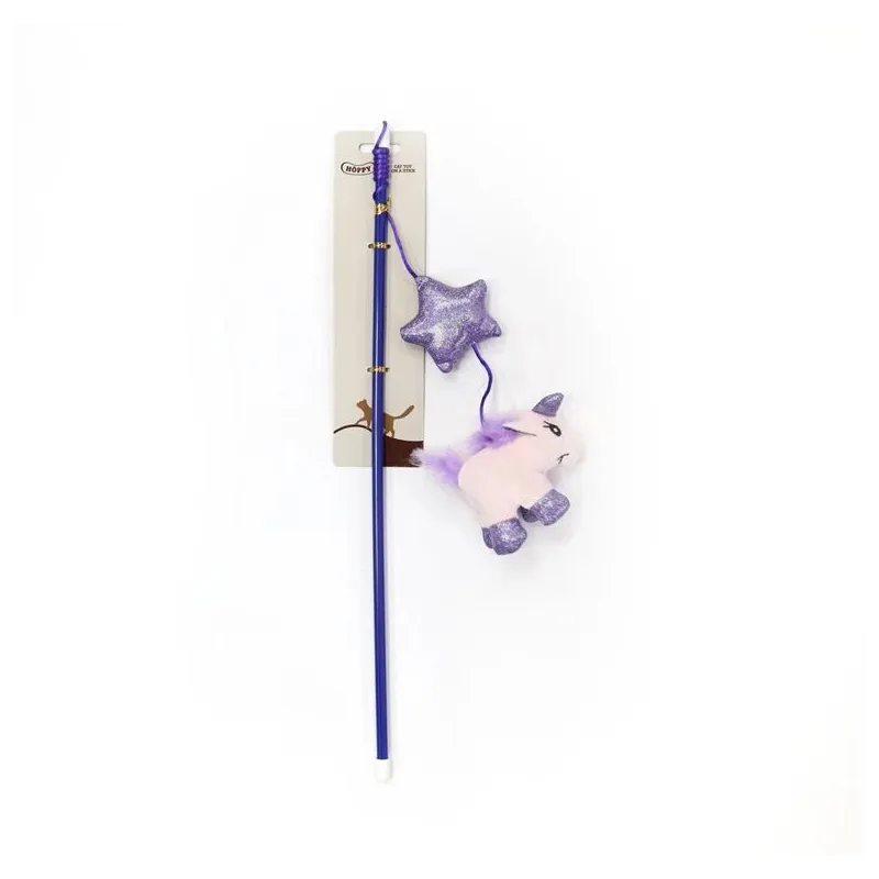 Rotaļlieta uz kociņa kaķiem Höppy, daudzkrāsaina, 47 cm