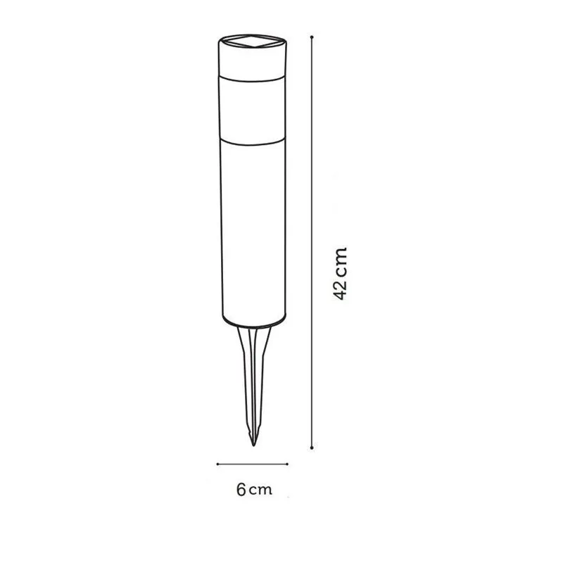 Maasse torgatav päikesepaneeliga valgusti Domoletti Path, 0.066W, IP44, valge v.-hall v.
