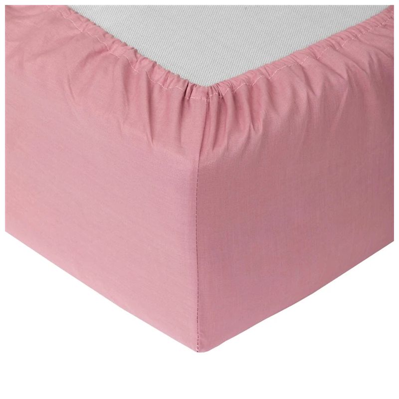 Palags ar gum.100% kokv 200x200+25cm roz