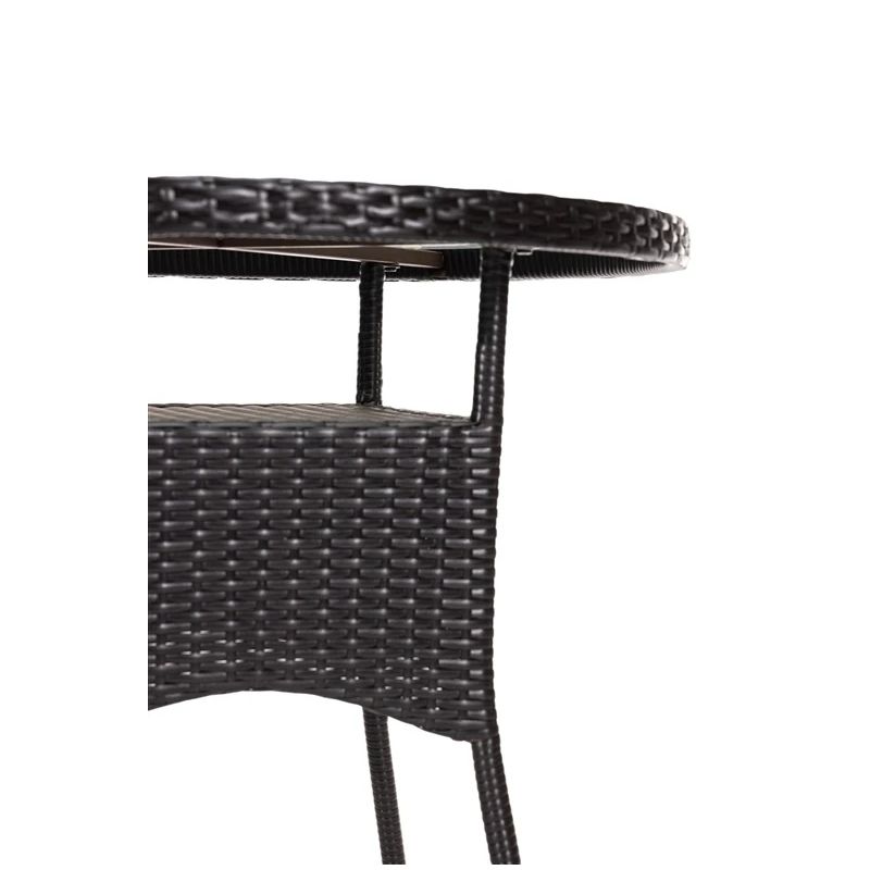 Galds rotangpalmas ar stikla virsmu