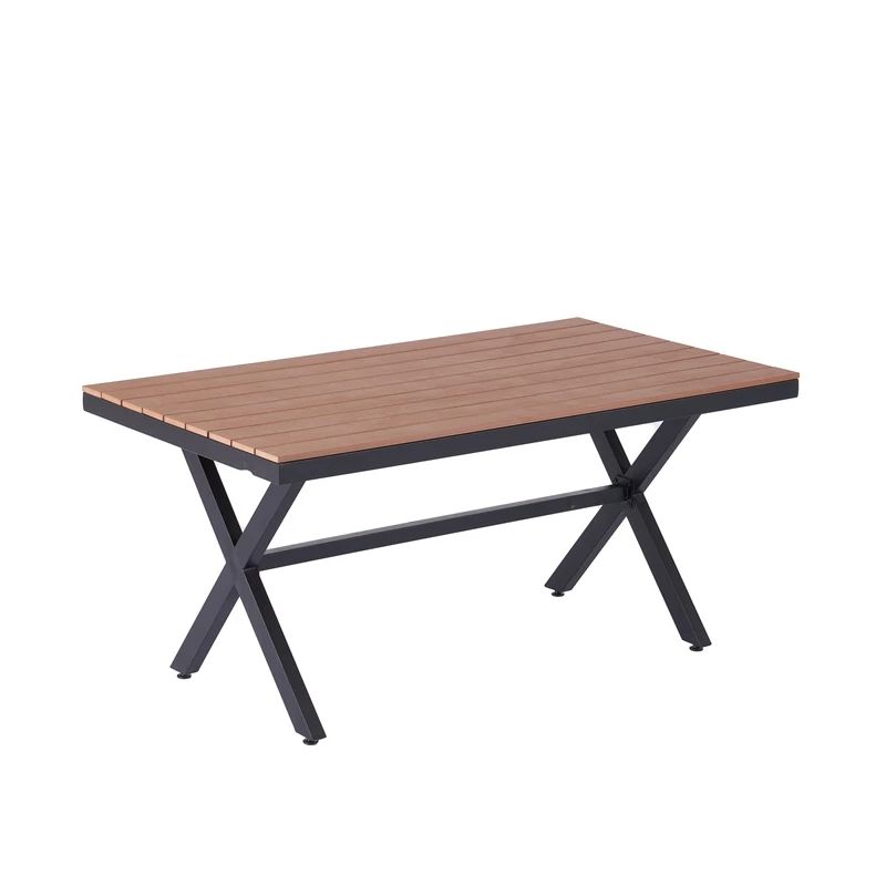 Lauko stalas Domoletti. juodas-medžio. 160 x 90 x 74 cm