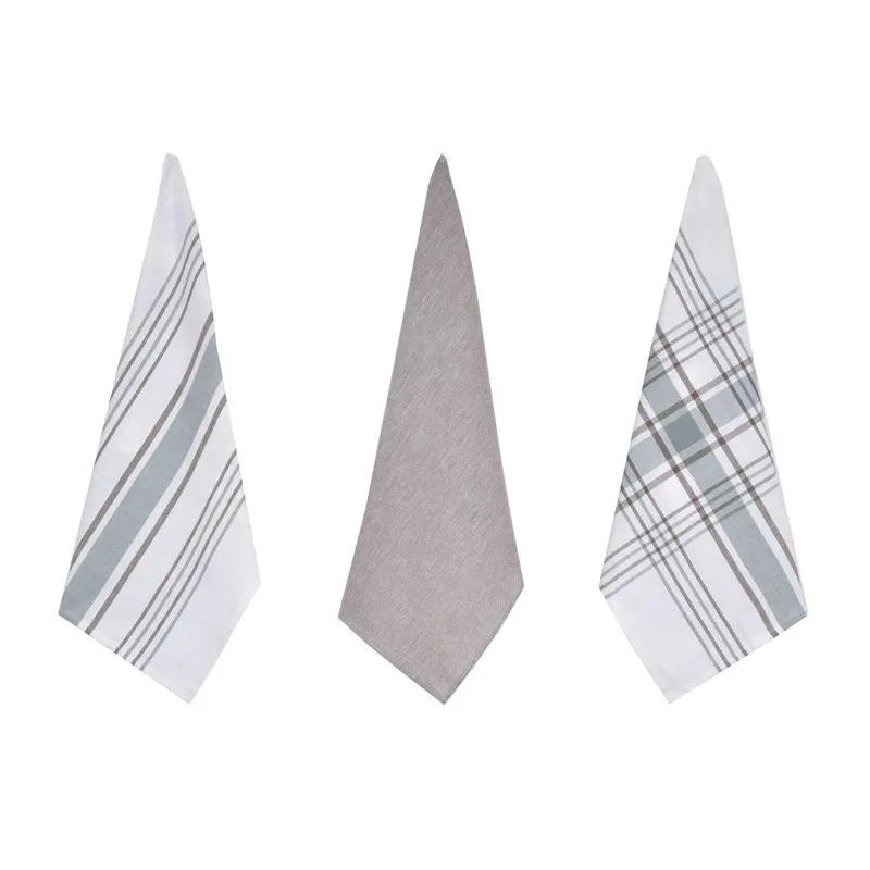 Virtuvinių rankšluosčių rinkinys Domoletti PMM-KT01C, pilka sp., 60 cm x 40 cm, 3 vnt.