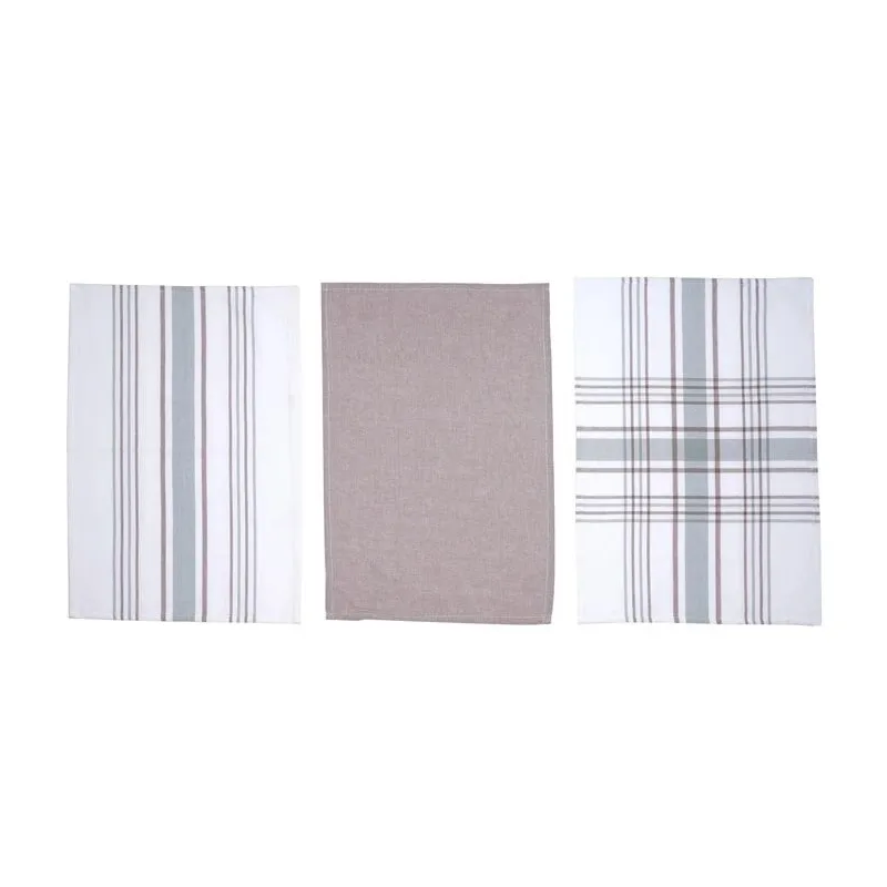 Virtuves dvieļu komplekts Domoletti PMM-KT01C, pelēka krās., 60 cm x 40 cm, 3 gab.