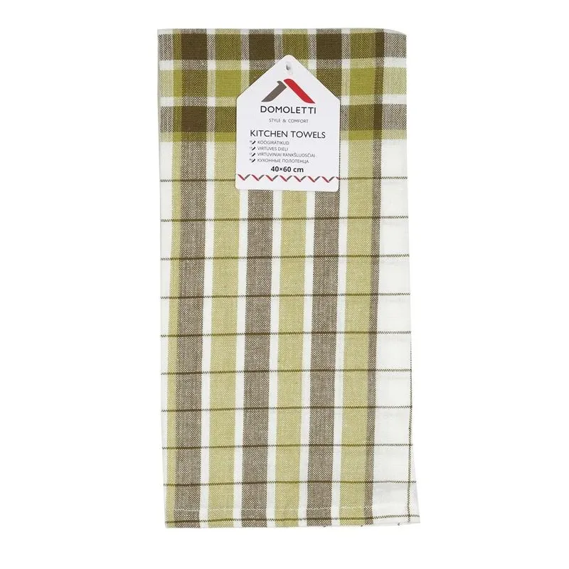 Набор кухонных полотенец Domoletti PMM-KT02C, зеленый, 60 см x 40 см, 3 шт.