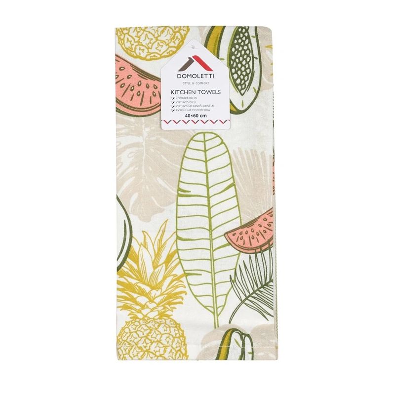 Virtuves dvieļu komplekts Domoletti PMM-KT07C, gaiši zaļš krās., 60 cm x 40 cm, 3 gab.