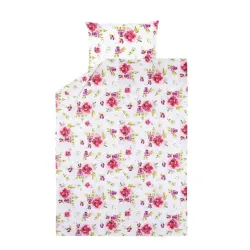 Voodipesukomplekt Okko Dream Rose, valge v.-roosa v., 140 x 200 cm