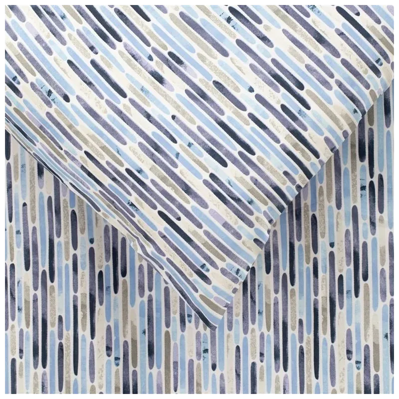 Gultas veļas komplekts Domoletti Janis, pelēka-gaiši zila, 200 x 220 cm