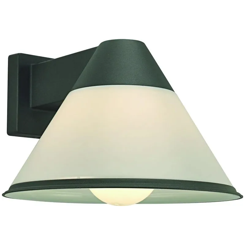Āra sienas lampa Domoletti Rocco, 60W, E27, IP44, melna krās., 23 cm x 17 cm