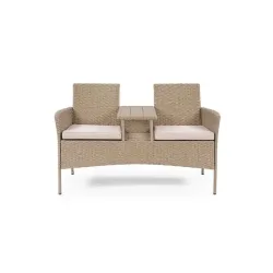 Garden bench double with cushions