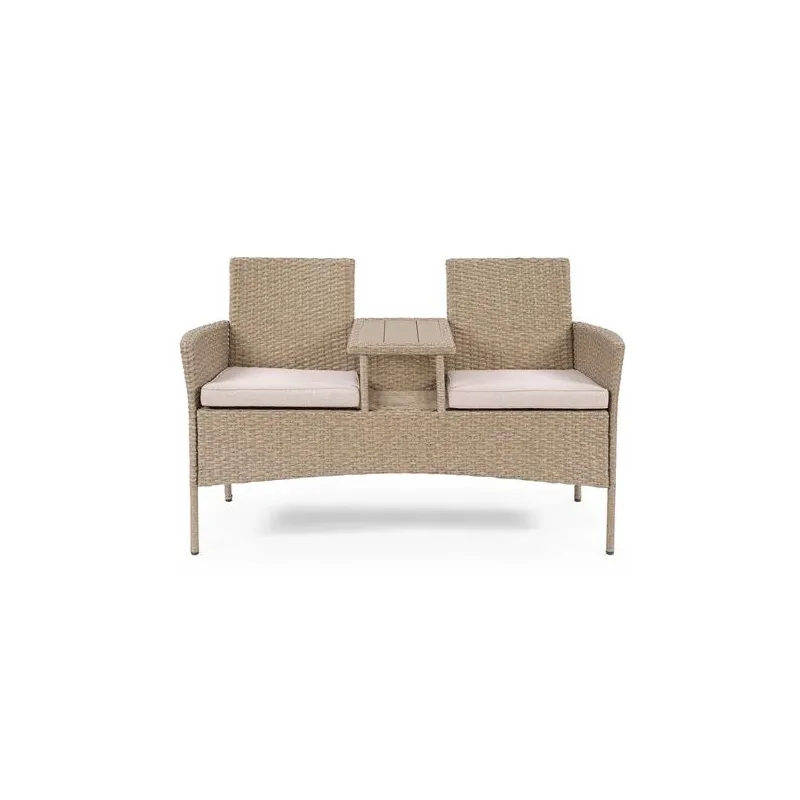 Āra sols Domoletti 2-Seater, brūna krās., 138 cm x 61 cm x 86 cm