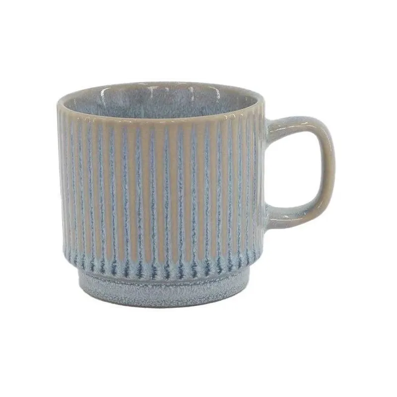 Mug reactiv glaze beige-light blue 270ml