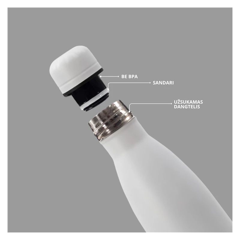 Pudele termo domoletti rh503-500 balta