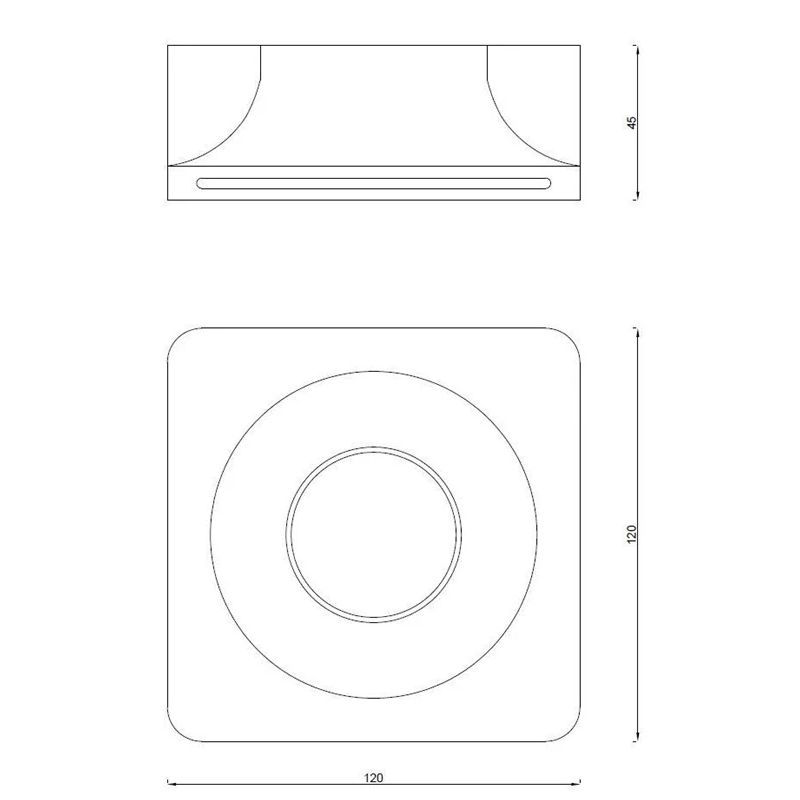 Gaismeklis ieb.gypsum gu10 kvadr.balts