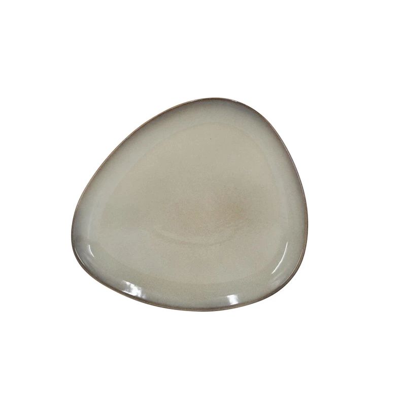 Lėkštė pietų Domoletti Triangle. DIA 27 cm. smėlio ruda