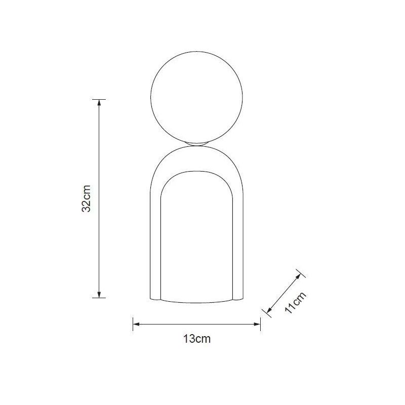 Galda lampa menorca stikls g9 d12cm zaļa