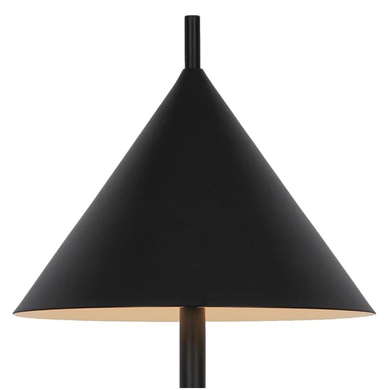 Galda lampa triangle e27 melna