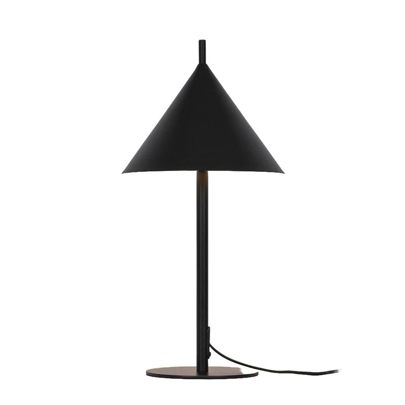 Galda lampa triangle e27 melna