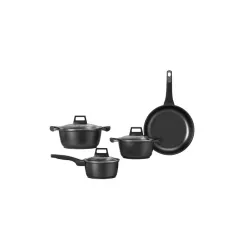 Pot set black colour 16-20-24-26cm 4pcs