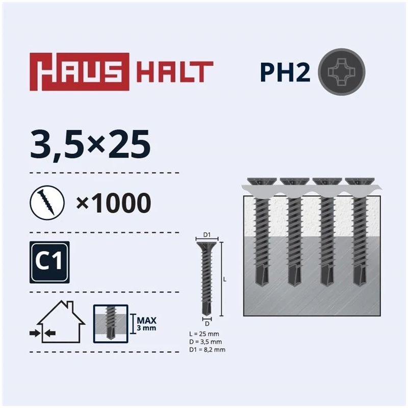 Kokskrūves ģ.len.3.5x25 met.urb.1000gab