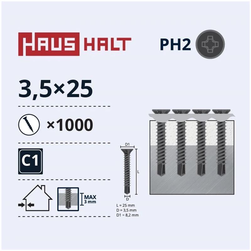Kokskrūves ģ.len.3.5x25 met.urb.1000gab