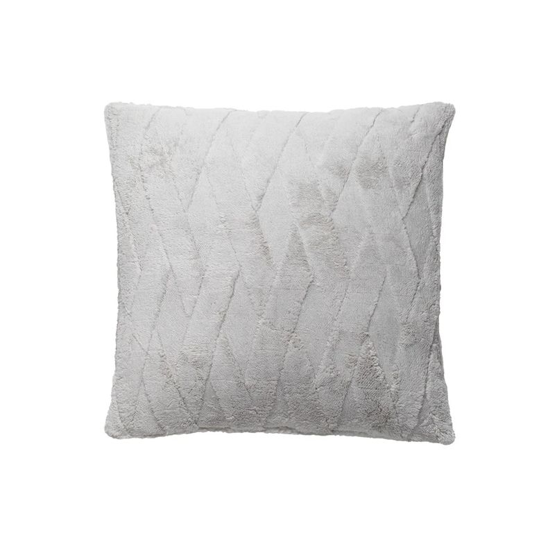 Dekoratīvs spilvens Domoletti Jacquard Sherpa, gaiši pelēka, 50 cm x 50 cm