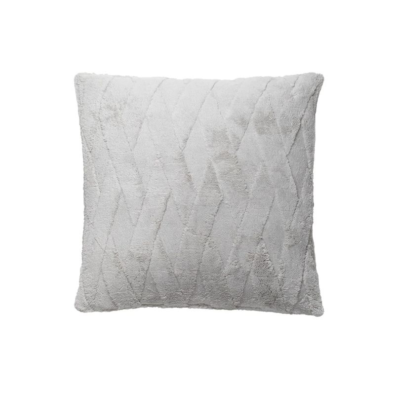 Dekoratīvs spilvens Domoletti Jacquard Sherpa, gaiši pelēka, 50 cm x 50 cm