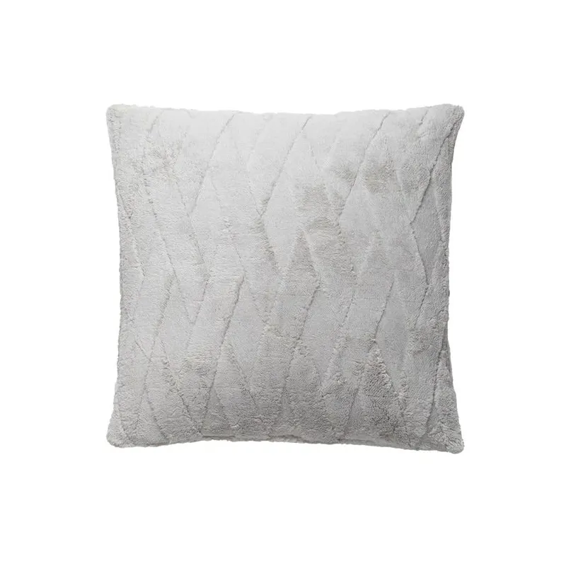 Dekoratīvs spilvens Domoletti Jacquard Sherpa, gaiši pelēka, 50 cm x 50 cm