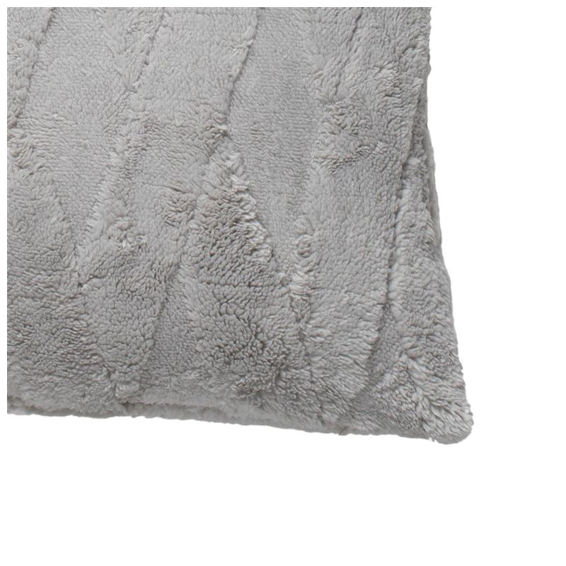 Dekoratīvs spilvens Domoletti Jacquard Sherpa, gaiši pelēka, 50 cm x 50 cm