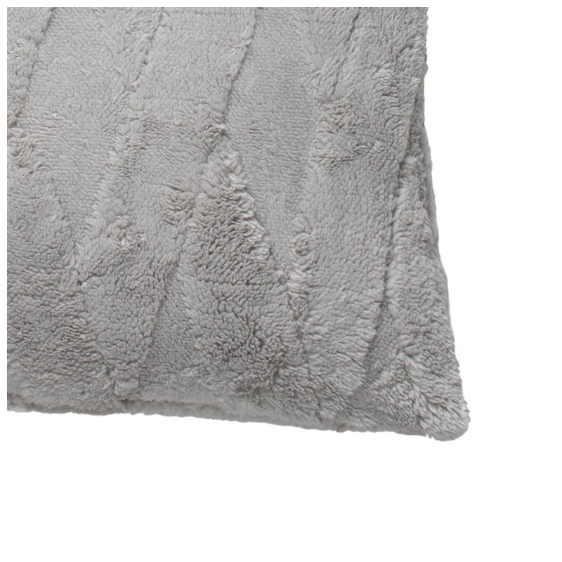 Dekoratīvs spilvens Domoletti Jacquard Sherpa, gaiši pelēka, 50 cm x 50 cm