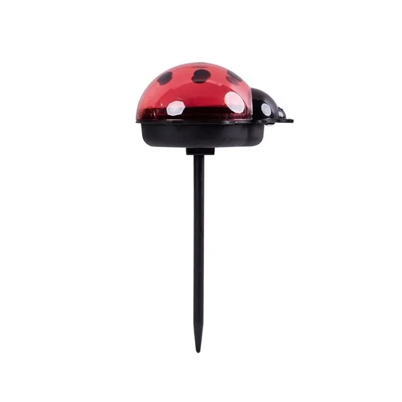 Iedurams gaismeklis ar saules bateriju Domoletti Bug, 1W, IP44, melna krās.-sarkana krās.